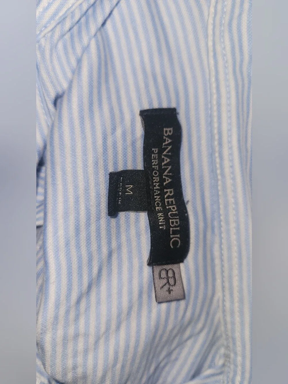 Banana Republic Light Blue Striped Dress Shirt